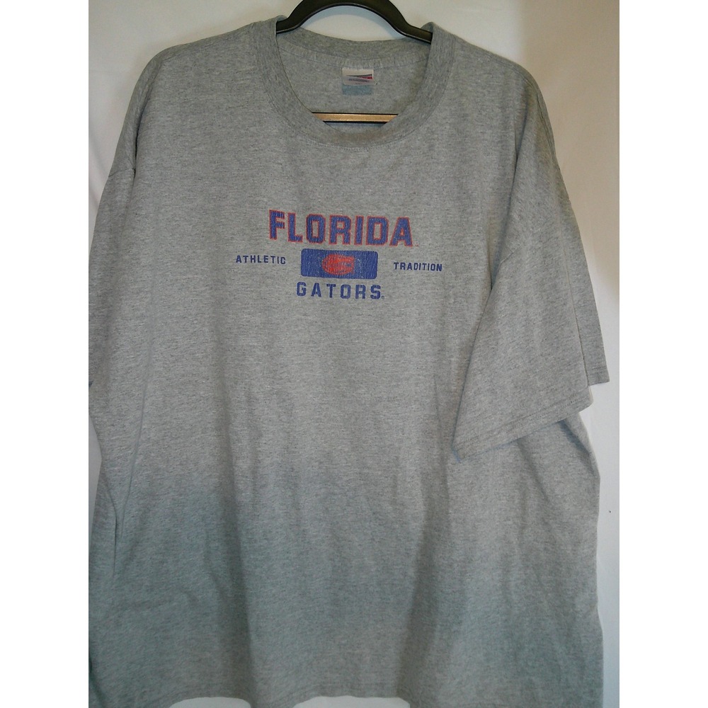 Vintage Florida Gators Athletic Tradition Gray T Shirt Size 2XL Men Football